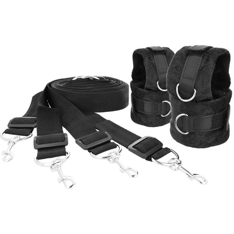 Kit Costritto Bondage da Letto Darkness con Polsini Gambe e Braccia 2