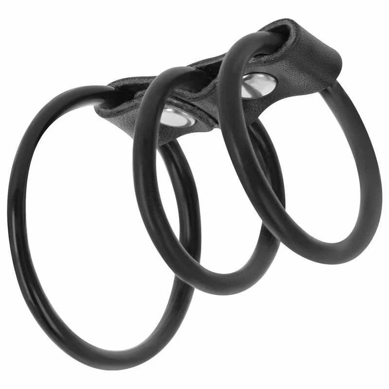 Anello per Pene Triplo Darkness Flexible