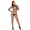 Tuta Sexy Obsessive N121 Rete Sottile con Collo Nero Taglia Unica