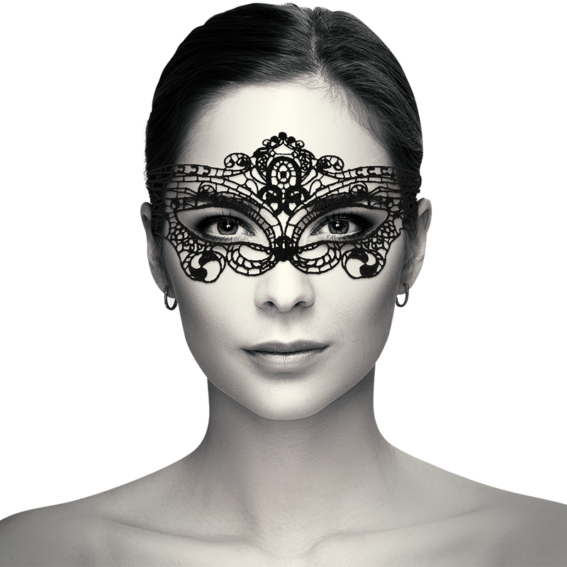 Maschera Coquette Chic Desire in Pizzo Colore Nero