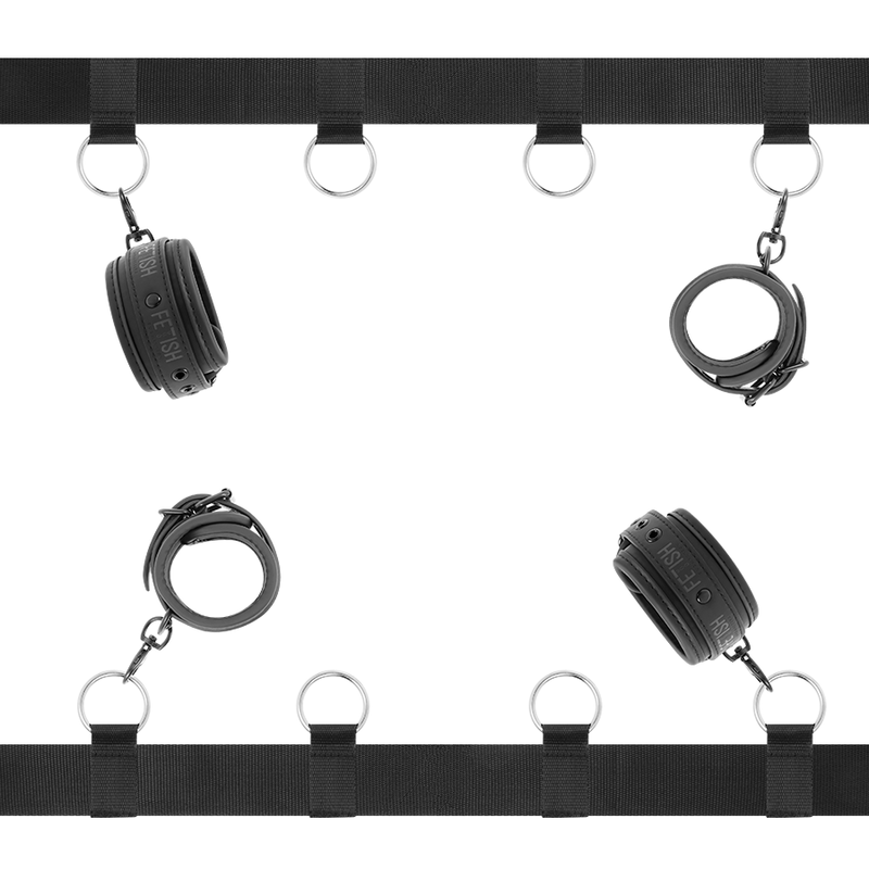 Polsini Costrittivi Darkness Wist Restraints Nero con Anelli