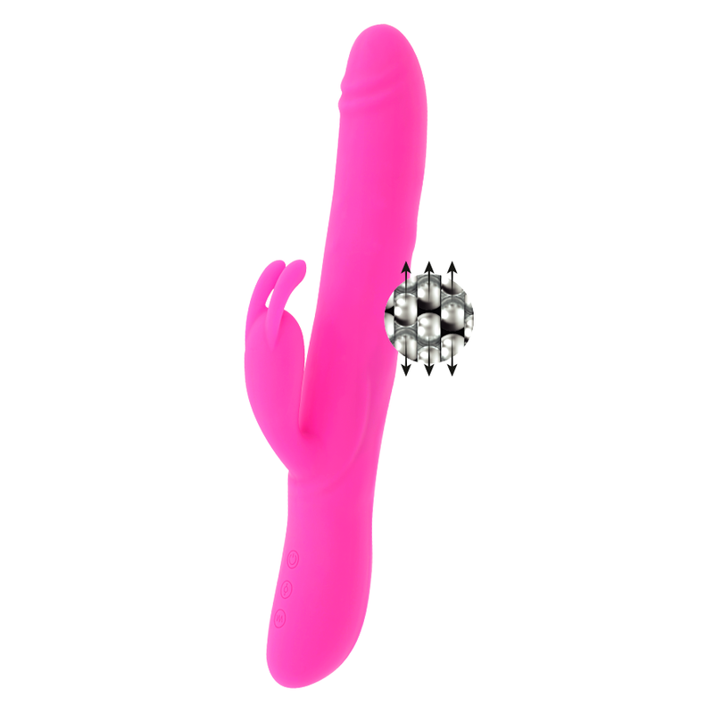 Vibratore Rabbit Moressa Warren Premium in Silicone Ricaricabile rosa