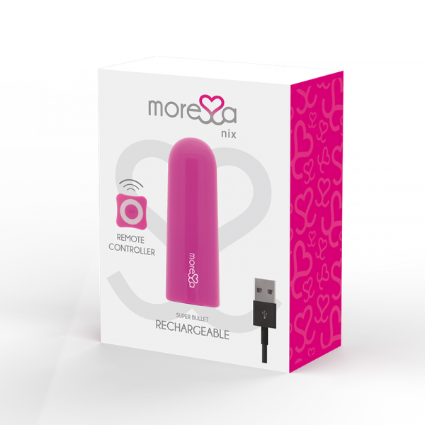 Mini Vibratore Moressa Nix con Telecomando Bullet Colore Rosa 2