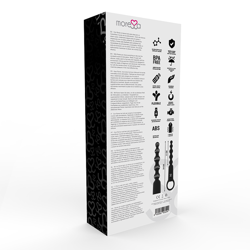 Catena Anale con Telecomando Moressa Ronie – Nero 3 Catena Anale con Telecomando Moressa Ronie – Nero 3