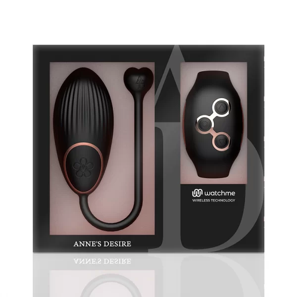 Ovulo Vibrante Anne’s Desire Curve Telecomando da Polso nero gold 3