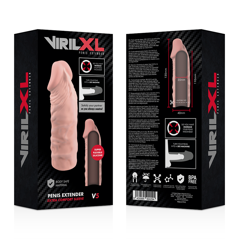 Estensore Pene in Silicone Liquido – Virilxl Extension V5 Natural 3 Estensore Pene in Silicone Liquido – Virilxl Extension V5 Natural 3