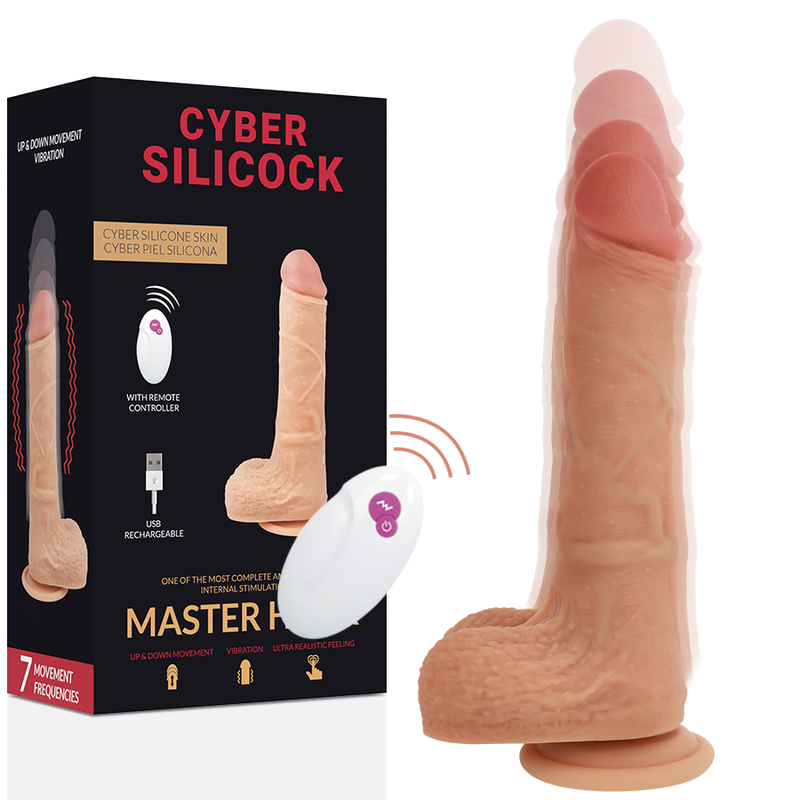 Vibratore Cyber Silicock Realistico Controllo Remoto Master Huck 8