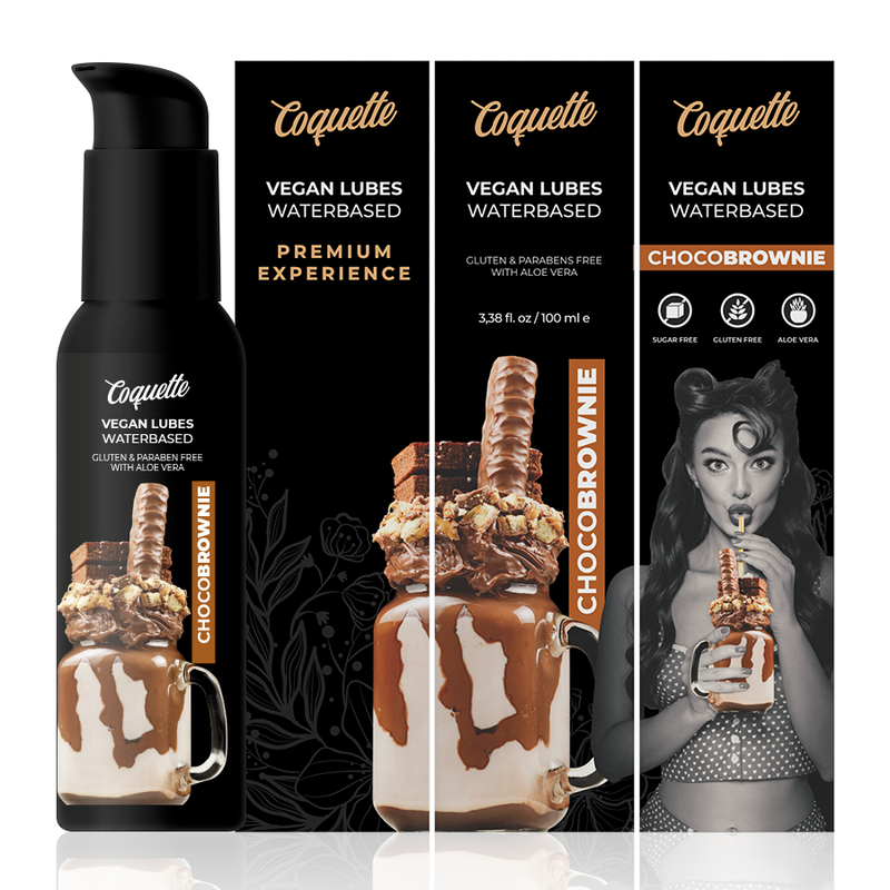 Lubrificante Coquette Premium Experience Vegano Chocobrownie 100 ml 3 Lubrificante Coquette Premium Experience Vegano Chocobrownie 100 ml 3