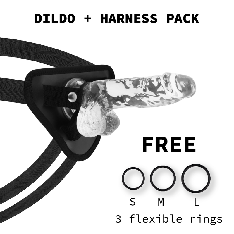 Dildo Strap On in Jelly Trasparente 15.5cm X 3.5cm