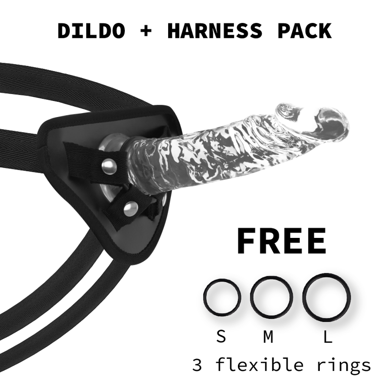 Dildo Strap-On in Jelly Transparente 19 CM X 4CM