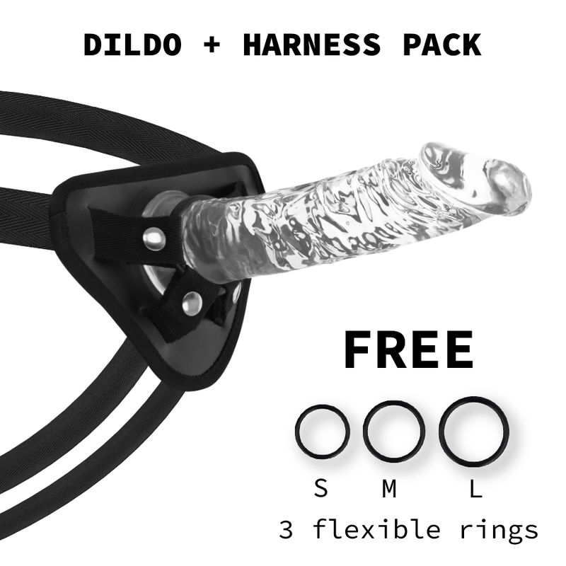 Strap-on X Ray con Dildo Realistico trasparente 21 cm X 4 cm