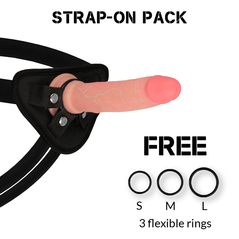 Strap On Dildo Dual Density Leopard – 23cm