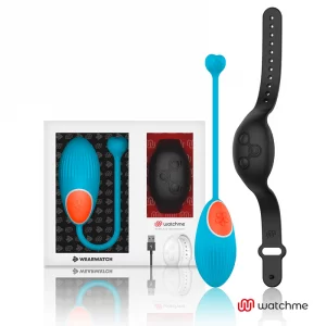 Ovulo Vibrante Wearwatch con Telecomando da Polso Blu e Nero 8