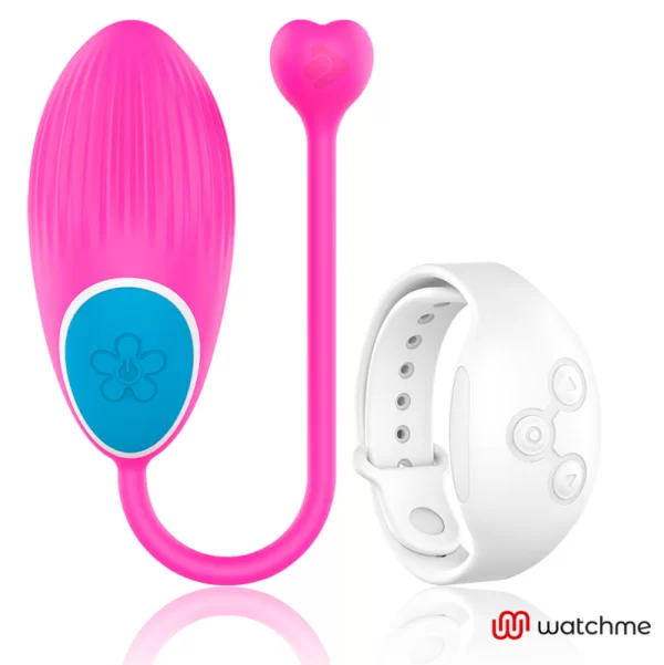 Ovulo Vibrante Wearwatch con Telecomando da Polso Rosa e Bianco 3