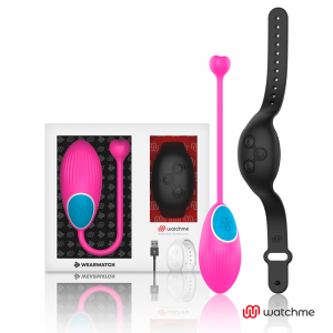 Ovulo Vibrante Wearwatch con Telecomando da Polso Rosa e Nero 2