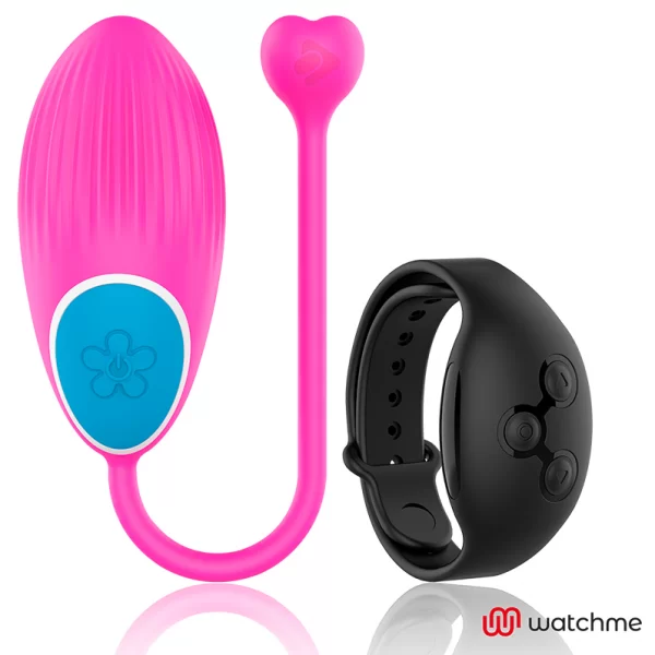 Ovulo Vibrante Wearwatch con Telecomando da Polso Rosa e Nero 2