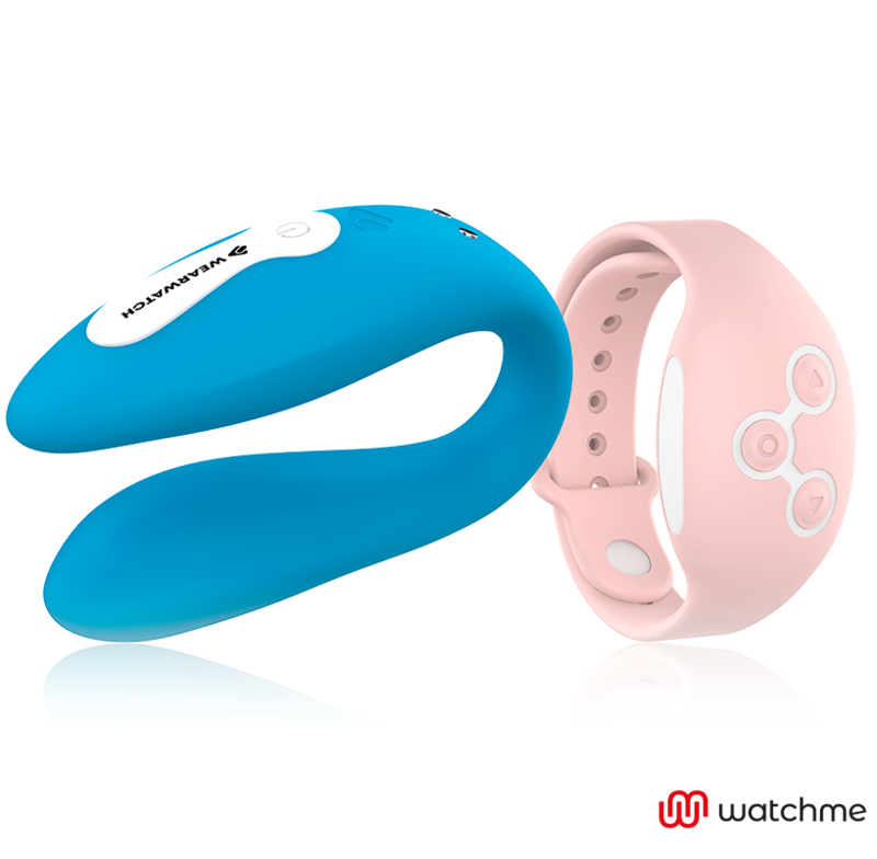 Masturbatore Wearwatch Dual Pleasure con Telecomando blu/ rosa 2 Masturbatore Wearwatch Dual Pleasure con Telecomando blu/ rosa 2