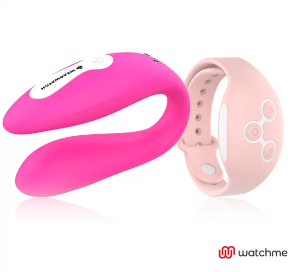Stimolatore Wearwatch Dual Pleasure Cotrollo da Polso Fucsia e Rosa 2