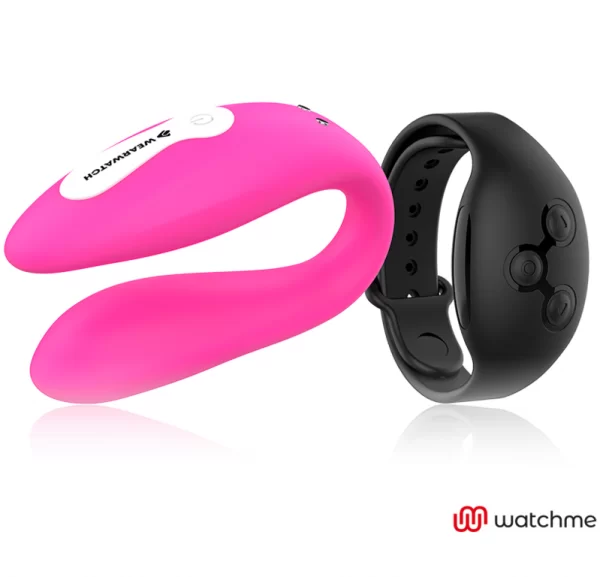 Stimolatore Wearwatch Dual Pleasure Cotrollo da Polso Fucsia e Nero 3