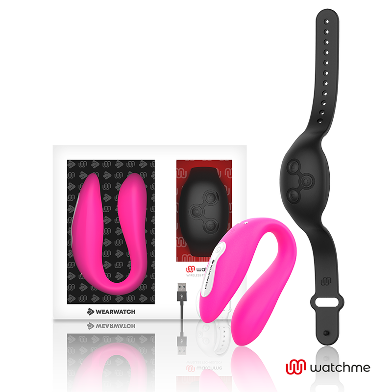 Stimolatore Wearwatch Dual Pleasure Cotrollo da Polso Fucsia e Nero Stimolatore Wearwatch Dual Pleasure Cotrollo da Polso Fucsia e Nero