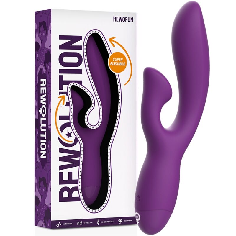REWOLUTION REWOFUN VIBRATORE FLESSIBILE CON CONIGLIO