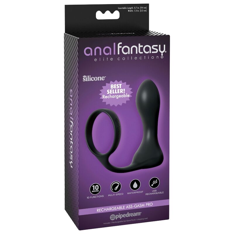 Plug Anale con Anello Anal Fantasy Elite Collection Ass-Gasm Pro 3 Plug Anale con Anello Anal Fantasy Elite Collection Ass-Gasm Pro 3