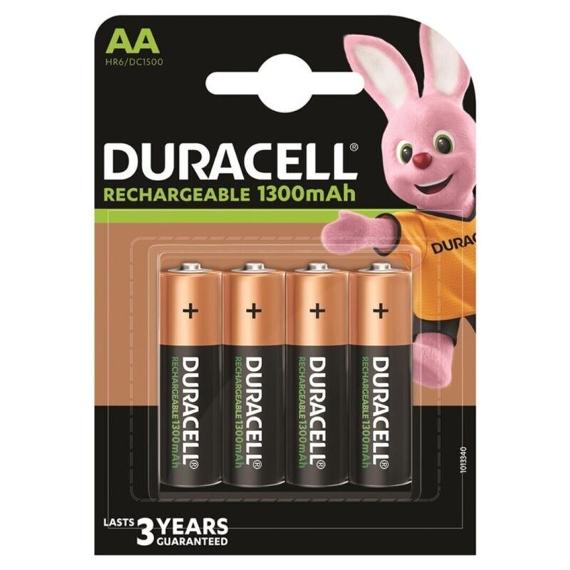 DURACELL – BATTERIA RICARICABILE HR6 AA 1300mAh 4 UNIT 3