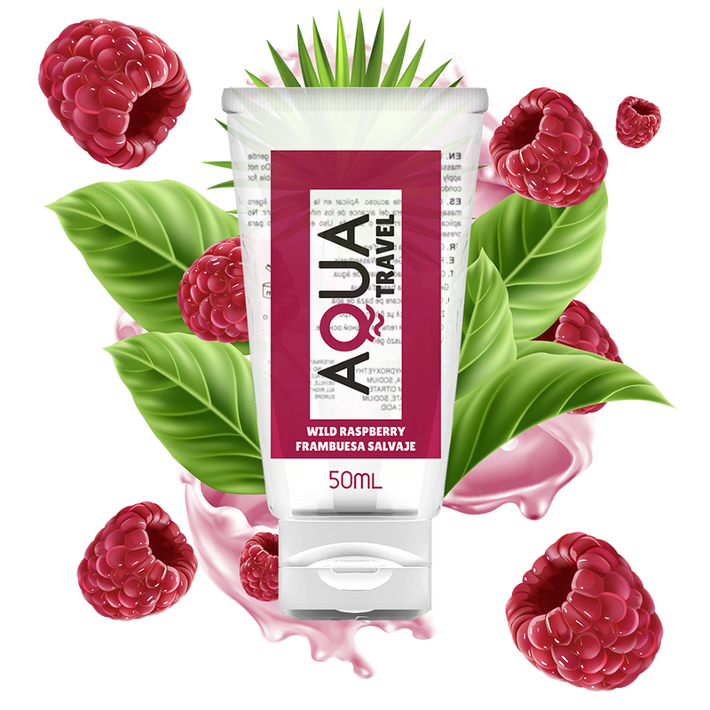 AQUA TRAVEL – LUBRIFICANTE A BASE ACQUA AL GUSTO DI LAMPONE SELVATICO – 50 ML