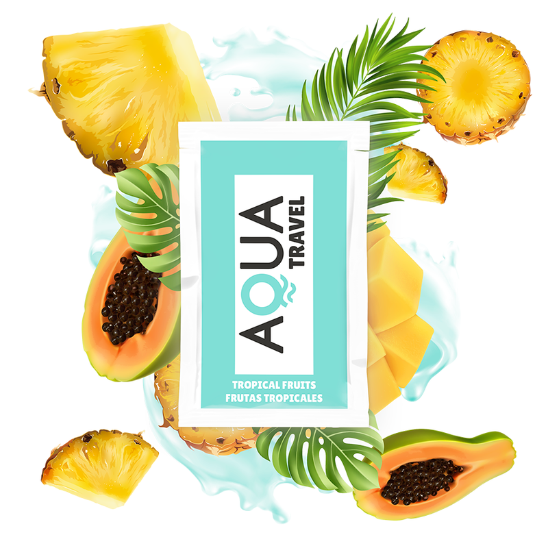 AQUA TRAVEL – LUBRIFICANTE A BASE ACQUA GUSTO FRUTTA TROPICALE 6 ML