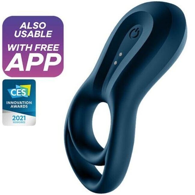 SATISFYER – APP VIBRATORE AD ANELLO EPIC DUO BLU 4