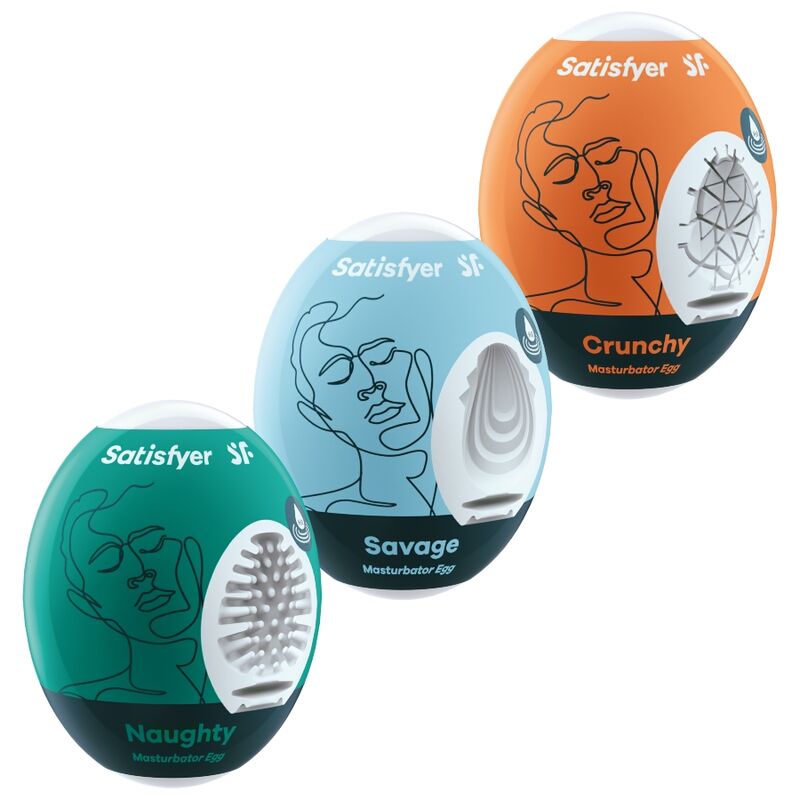 SATISFYER – 3 UOVA MASTURBATORI NAUGHTY, SAVAGE  CRUNCHY