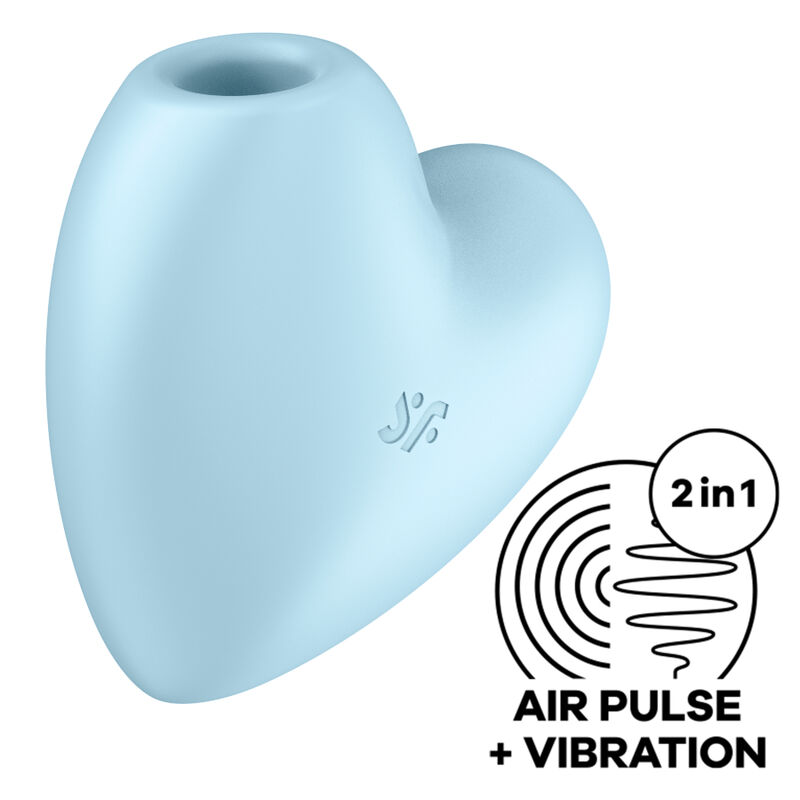 SATISFYER – CUTIE HEART STIMOLATORE E VIBRATORE A IMPULSI DARIA BLU