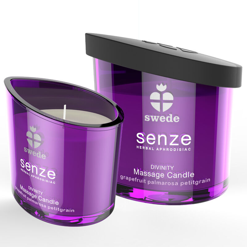 SWEDE – CANDELA DA MASSAGGIO SENZE DIVINITY – POMPELMO, PALMAROSA, PETITGRAIN