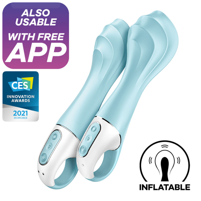 SATISFYER – VIBRATORE AIR PUMP 5+ VIBRATORE GONFIABILE G-SPOT BLU