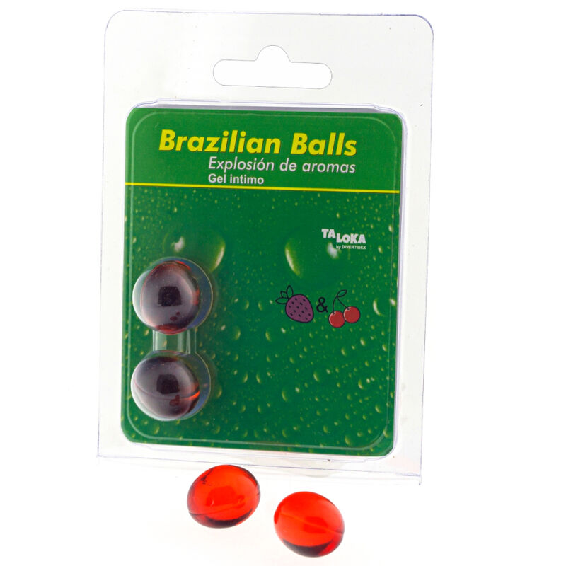 TALOKA – 2 PALLINE BRASILIANE GEL INTIMO FRAGOLA E CILIEGIA