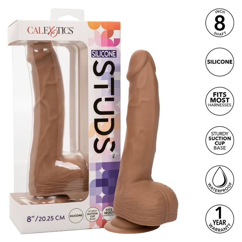CALEXOTICS – BORCHIE IN SILICONE 20.32 CM MARRONE