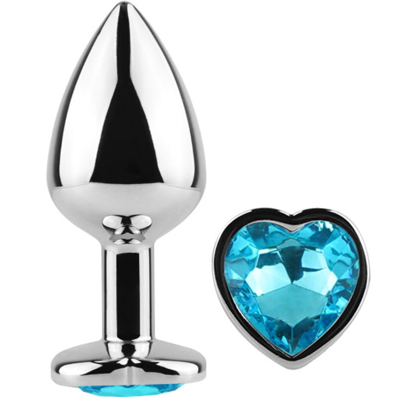 SECRETPLAY – TAPPO IN METALLO CUORE BLU TAGLIA PICCOLO 7 CM