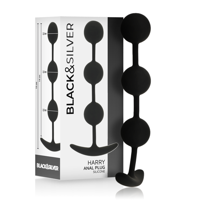 BLACKSILVER – ROSARIO ANALE HARRY 3 SFERE IN SILICONE 14 CM