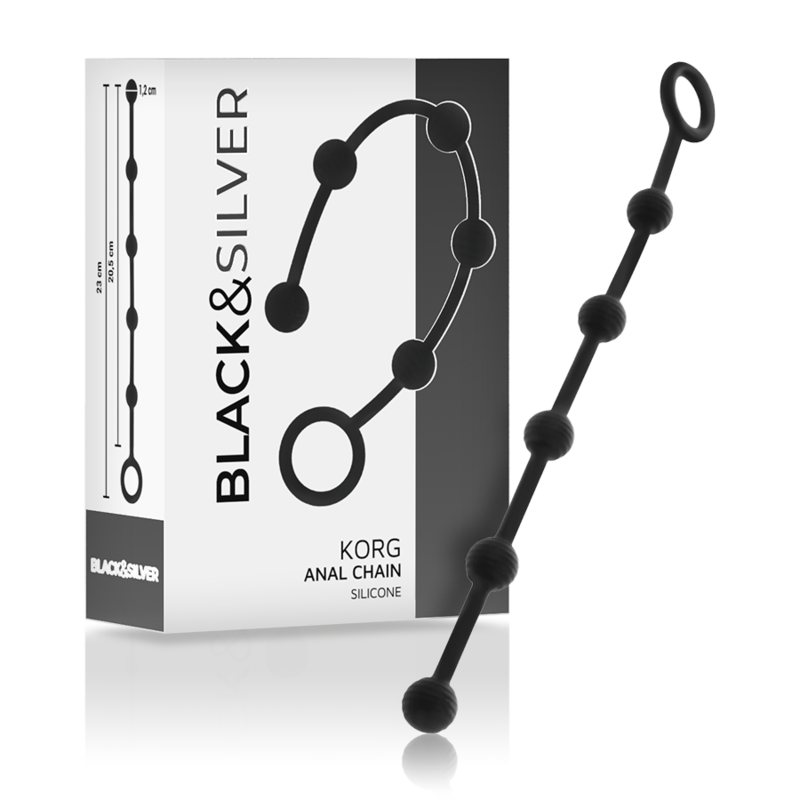 BLACKSILVER – KORG ROSARIO ANALE INIZIAZIONE IN SILICONE 21 CM