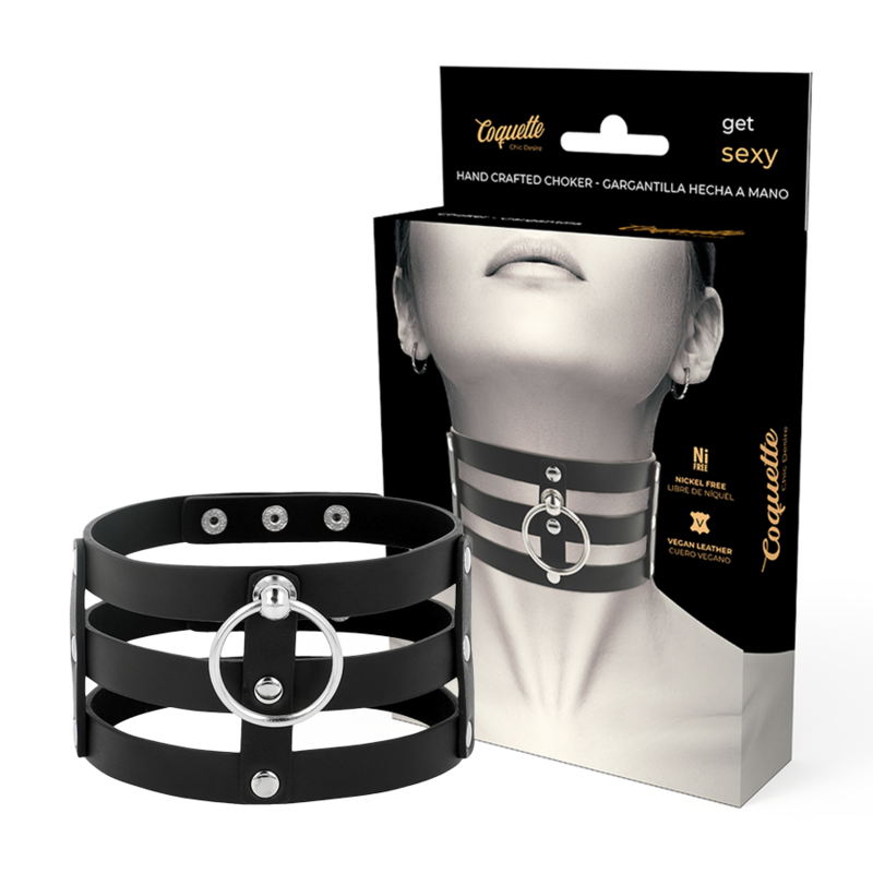 COQUETTE CHIC DESIRE – GIROCOLLO IN PELLE VEGANO STILE FETISH