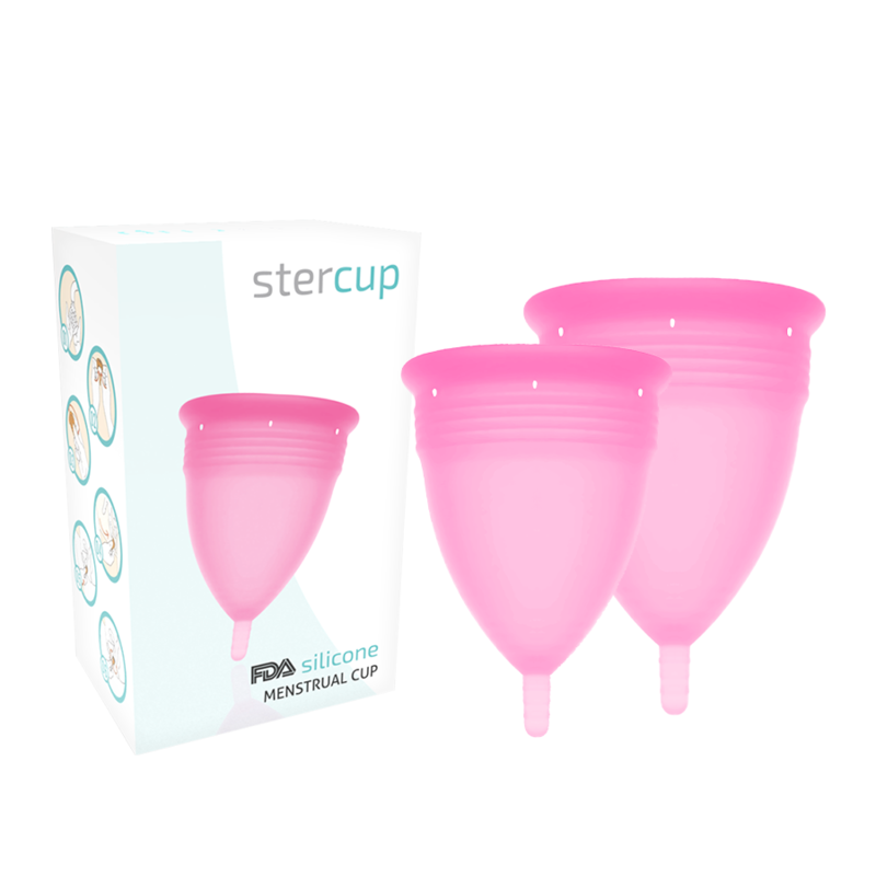 Coppetta mestruale STERCUP taglia S + L rosa Coppetta mestruale STERCUP taglia S + L rosa