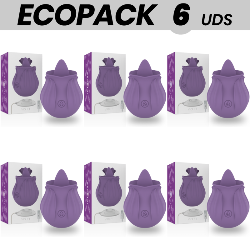 ECOPACK 6 UNIT – INTENSE STIMOLATORE CLITORIDE VIOLA 10 VIBRAZIONI LILLA