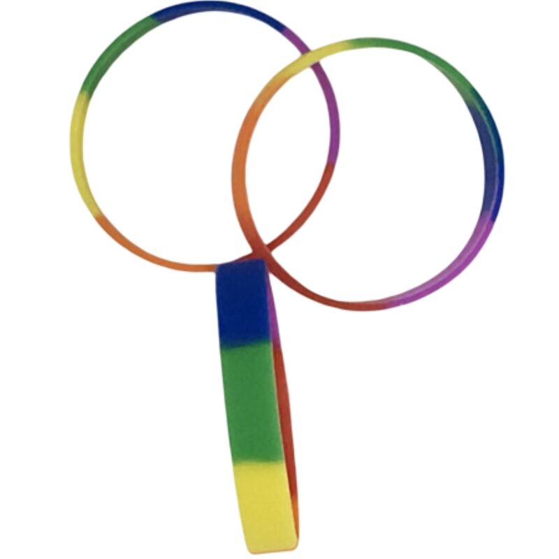 PRIDE – BRACCIALE IN SILICONE CON BANDIERA LGBT 2