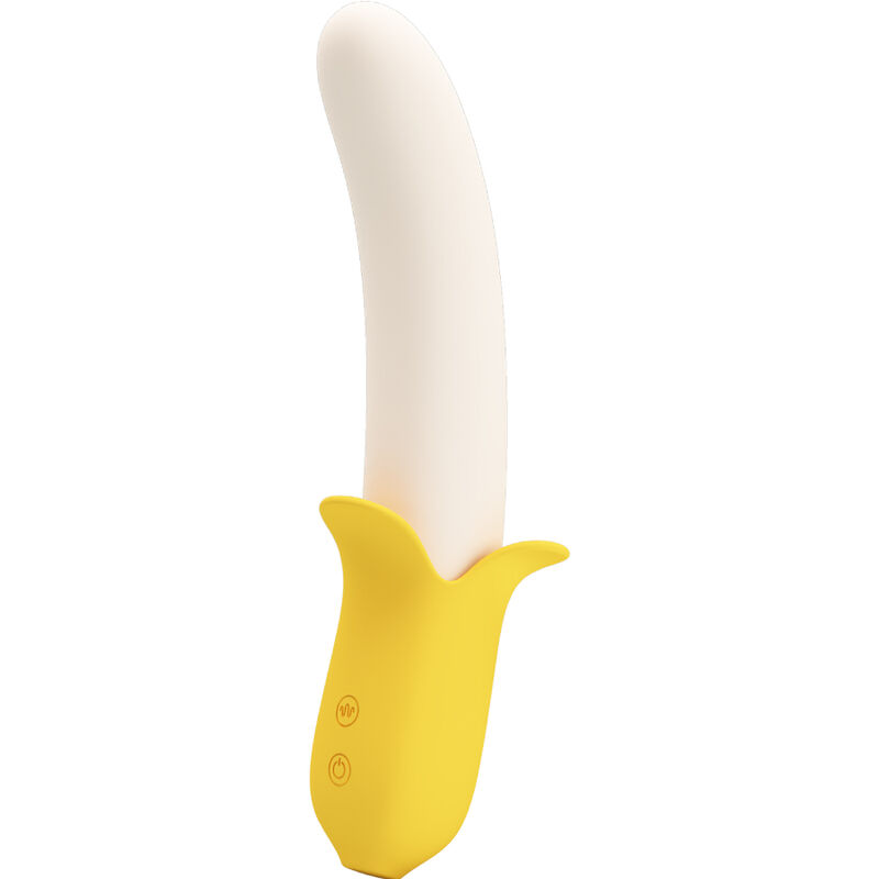 PRETTY LOVE – BANANA GEEK SUPER POWER 7 VIBRAZIONI SU E GIÙ SILICONE NERO