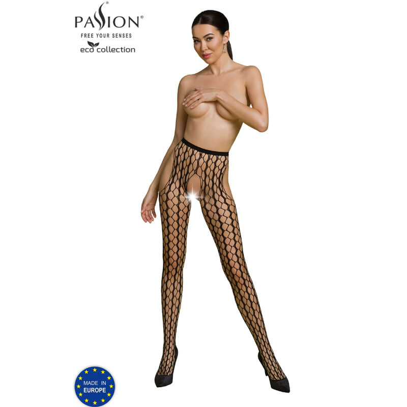 PASSION – COLLEZIONE ECO BODYSTOCKING ECO S007 NERO