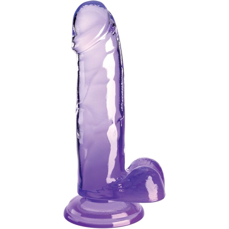 KING COCK – CLEAR PENE REALISTICO CON SFERE 15.2 CM VIOLA