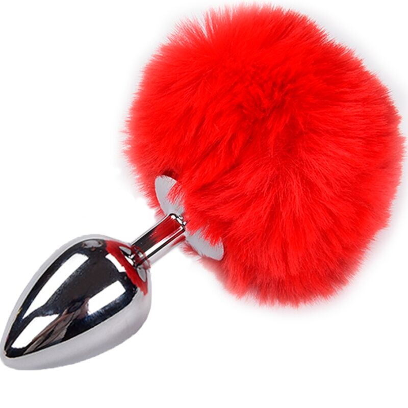 ALIVE – PLUG PIACERE ANALE METALLO LISCIO ROSSO FLUFFY TAGLIA M 2
