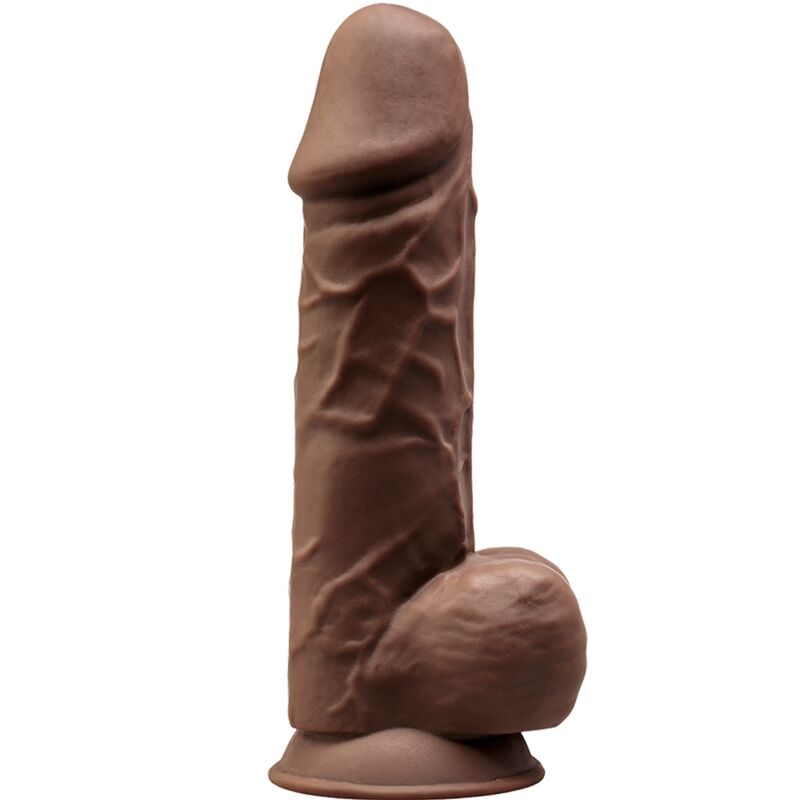 SILEXD – MODELLO 1 PENE REALISTICO PREMIUM SILEXPAN SILICONE MARRONE 21.5 CM