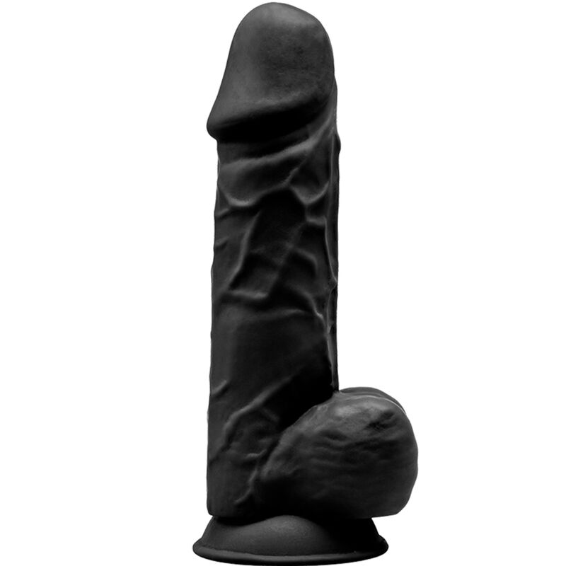 SILEXD – MODELLO 1 PENE REALISTICO PREMIUM SILEXPAN SILICONE NERO 21.5 CM