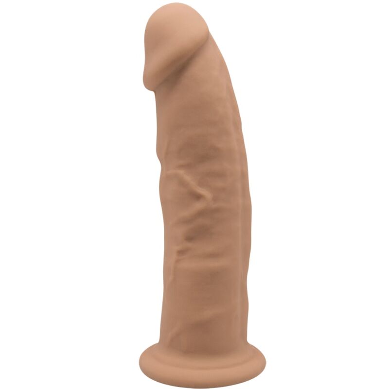 SILEXD – MODELLO 2 PENE REALISTICO PREMIUM SILEXPAN SILICONE CARAMEL 19 CM